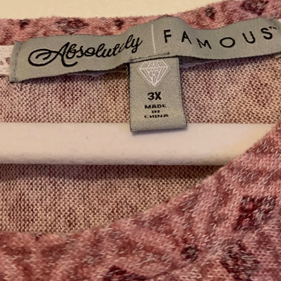 Absolutely Famous Long Sleeve Top size 3x, Excellent Condition - Picture 3 of 3